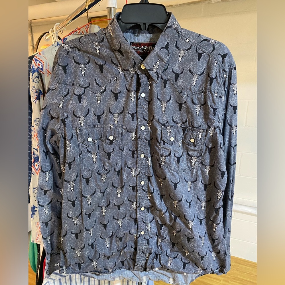 Rock & Roll Cowboy Long Sleeve Pearl Snap Western Shirt